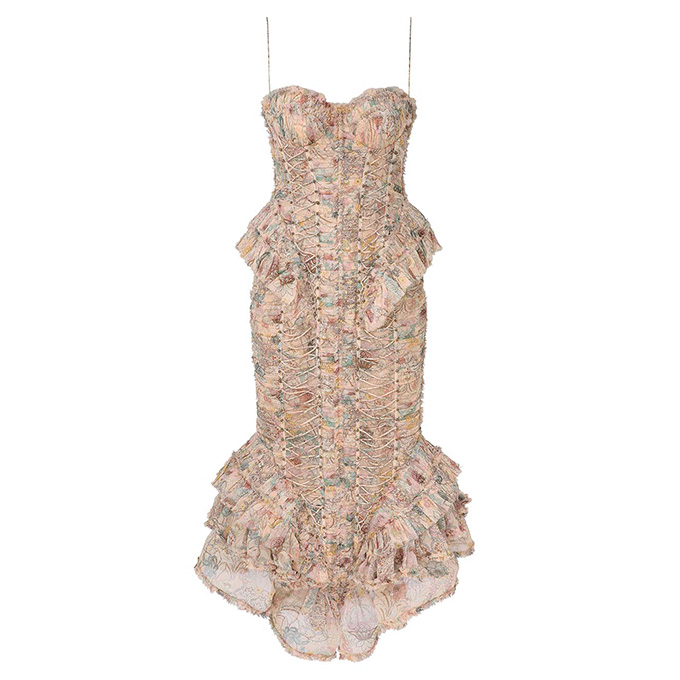 zimmermann rebellion frayed midi dress